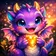 A playful and vibrant cartoon-style kitty avatar with big eyes, smiling face, and colorful fur, perfect for a friendly profil
